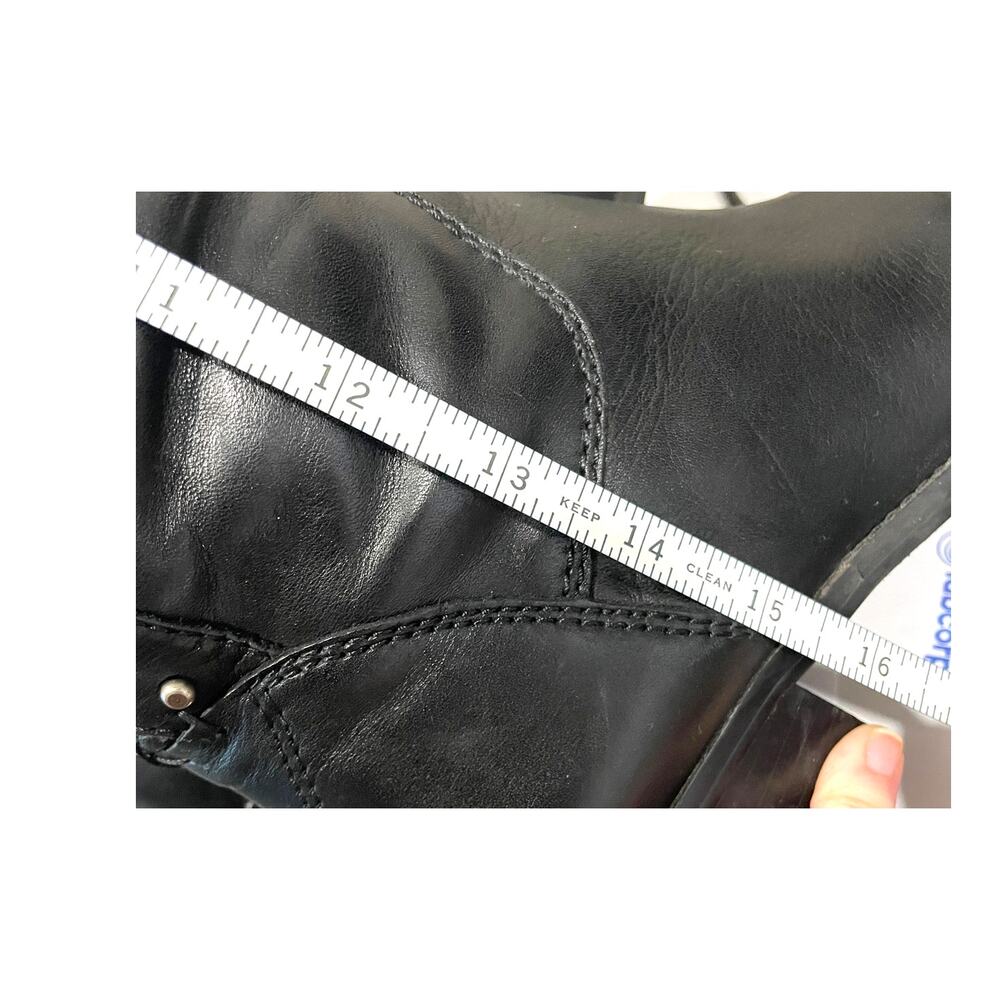 Arturo Chiang "Billie 2" Studded Riding Boots Black Leather Knee Boots Size 7.5 - Picture 12 of 13